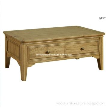 Oak Two Drawer Coffee Table